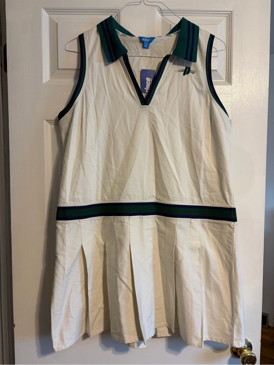 Prince Dresses & Skirts - Prince Pickleball Tennis Dress White Green Pleated Collared Athleisure NWT XXL